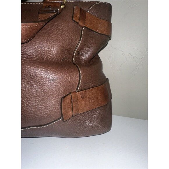 Michael Michael Kors Brown Leather Gold Buckle Purse - Picture 6 of 14